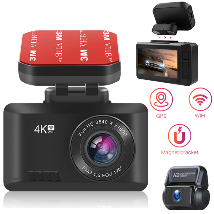 G3 4K WIFI driving recorder with magnetic function, GPS track, driving ...